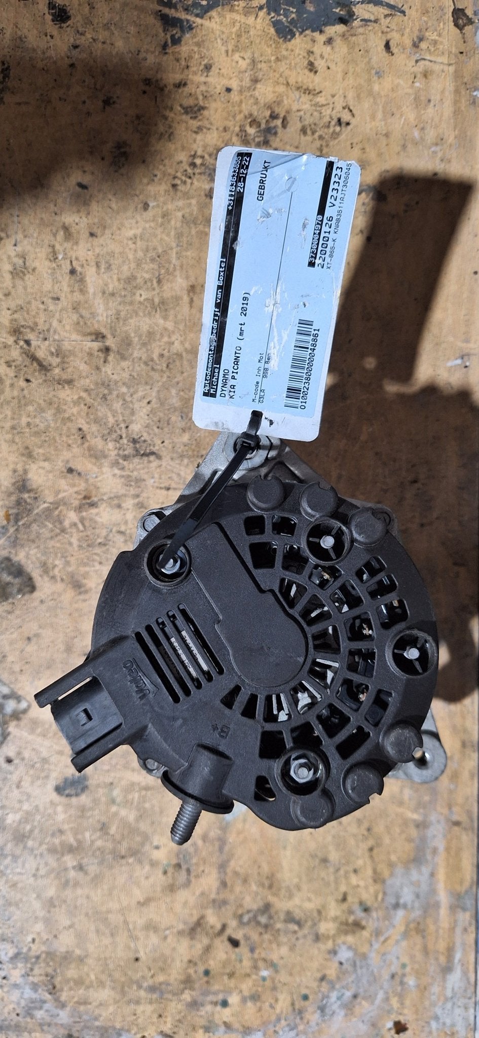 Originele Dynamo Kia Picanto Hyundai i10 1.0 G3LA 37300-0497, Gebruikt, -, -, Ophalen of Verzenden