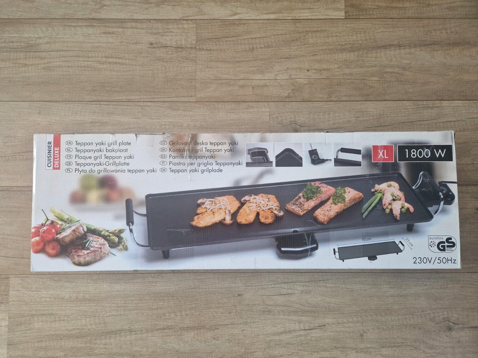Cuisinier Deluxe Teppanyaki Grillplaat XL 1800W, Ophalen of Verzenden, Zo goed als nieuw