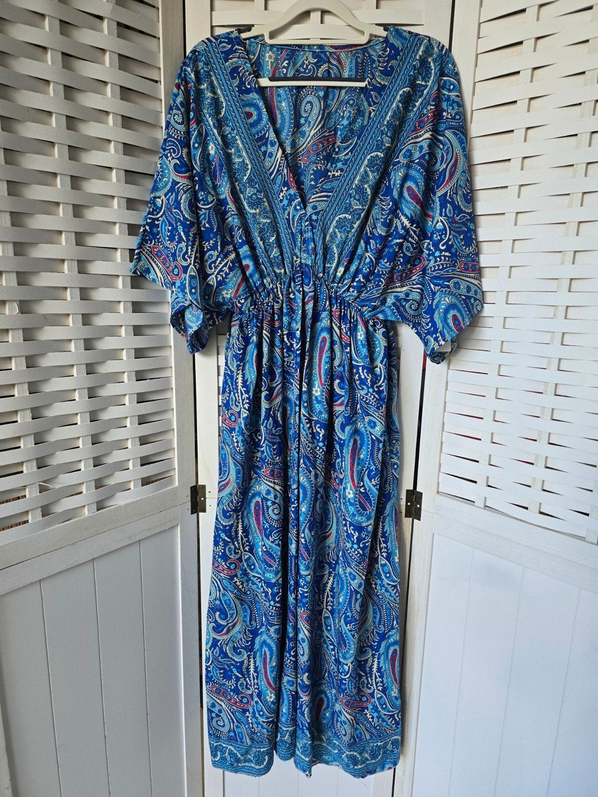 Nieuw ibiza look jurk blauw 42 44 46, Blauw, Maat 42/44 (L), Nieuw, Ophalen of Verzenden