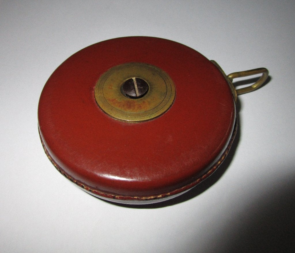 vintage rolmaat - meetlint 10 mtr  -  oprolmechanisme, Antiek en Kunst, Ophalen of Verzenden