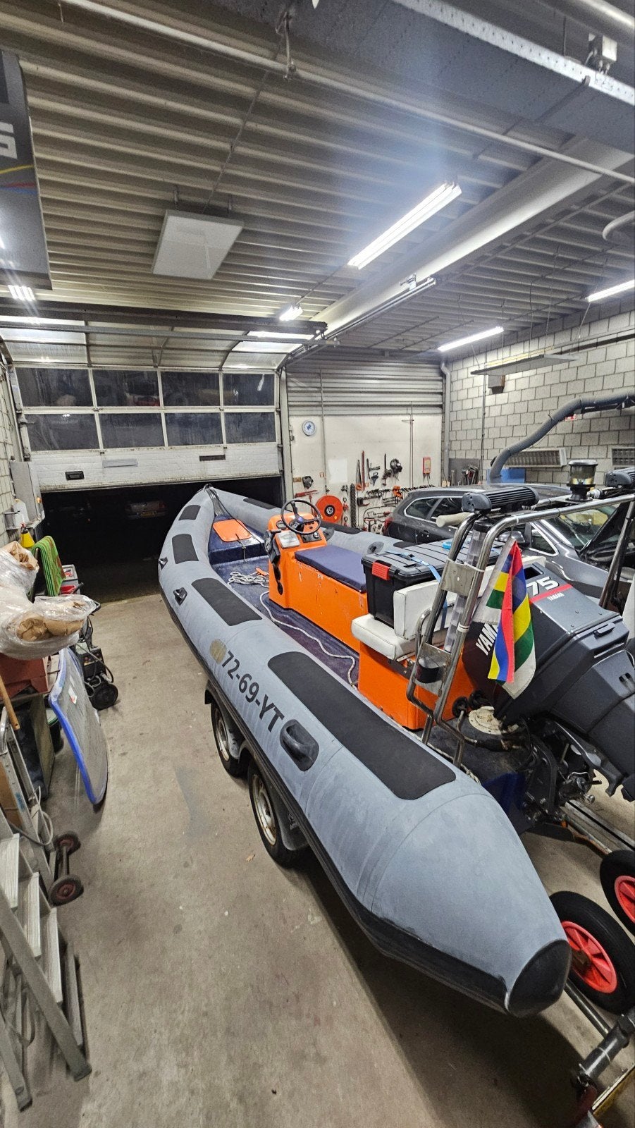 Zeewaardige 6.2M RIB met Yamaha 75pk 2takt, Gebruikt, Inclusief motor, Ophalen, Polyester/glasvezel