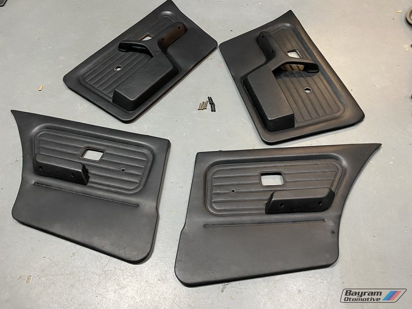 Bmw E30 sedan zwarte deurpanelen set 3-serie 4-drs deurkaart, Ophalen, Gebruikt, -, -