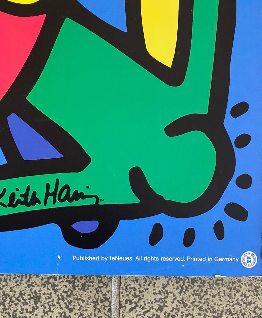 Keith Haring art-print van 78 x 78 cm, Gebruikt, Onbekend, Ophalen of Verzenden, Print