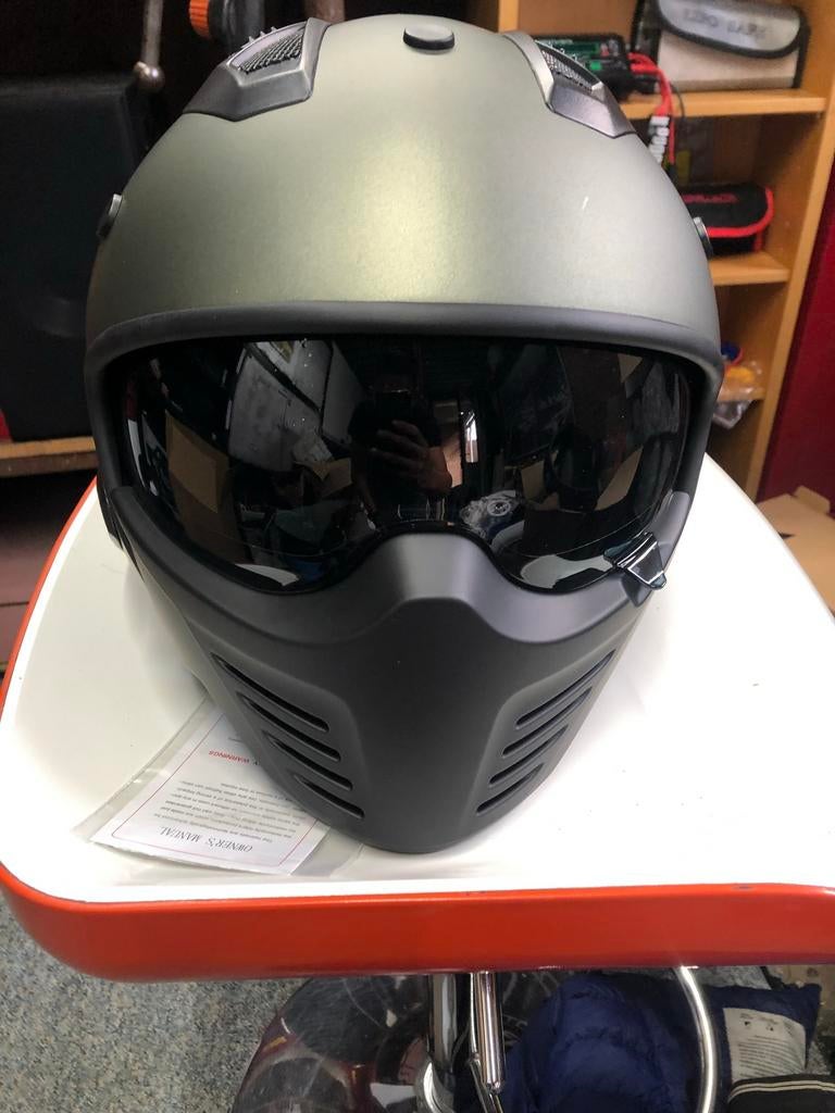 Integraal piloten appache styl met afhaalbare mondstukm, Heren, Ophalen of Verzenden, Integraalhelm, L