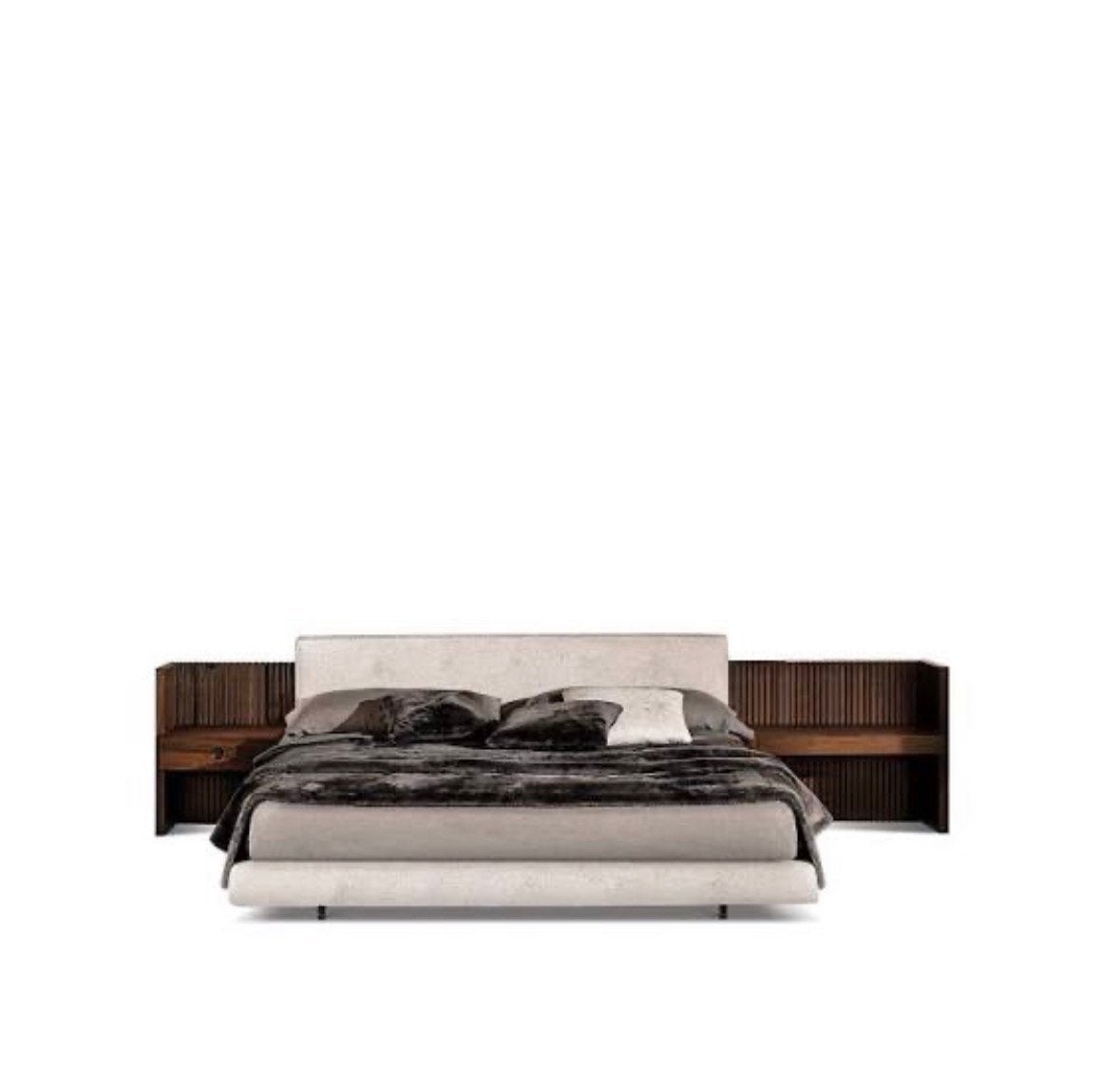 Minotti Brasilia Bed 189x230cm + Palisander headboard NP 40K, Minotti, 9723 CA, Ophalen of Verzenden, Matras
