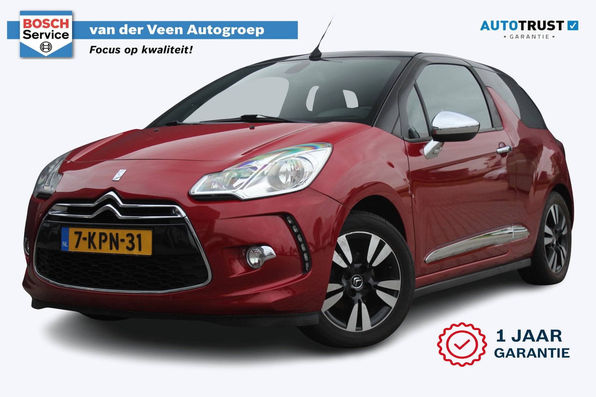 Citroën DS3 Cabrio 1.2 VTi So Chic | Incl. 12 maanden garan, Zwart, 82 pk, Bedrijf, Handgeschakeld