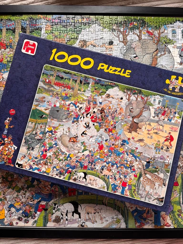 Jan van Haasteren “Dierentuin Artis” 1000 st, Ophalen of Verzenden, 500 t/m 1500 stukjes, Zo goed als nieuw, Legpuzzel
