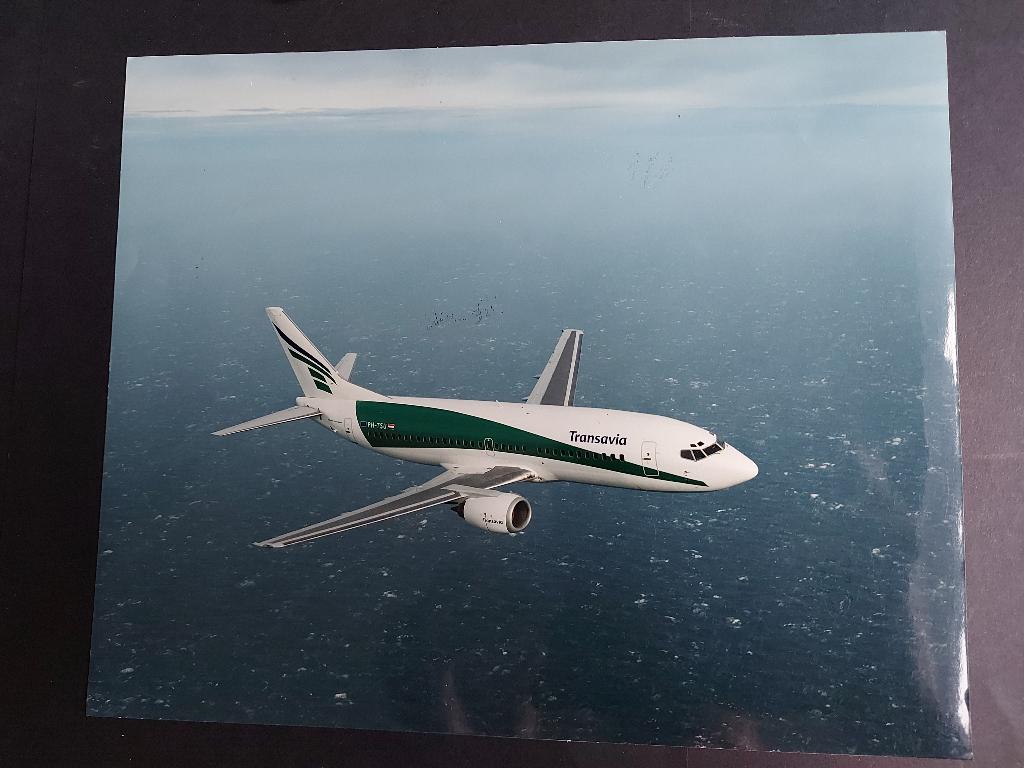 Foto van een Transavia Boeing 737/3YO (F865), Verzamelen, Luchtvaart en Vliegtuigspotten, Ophalen of Verzenden, Gebruikt, Kaart, Foto of Prent