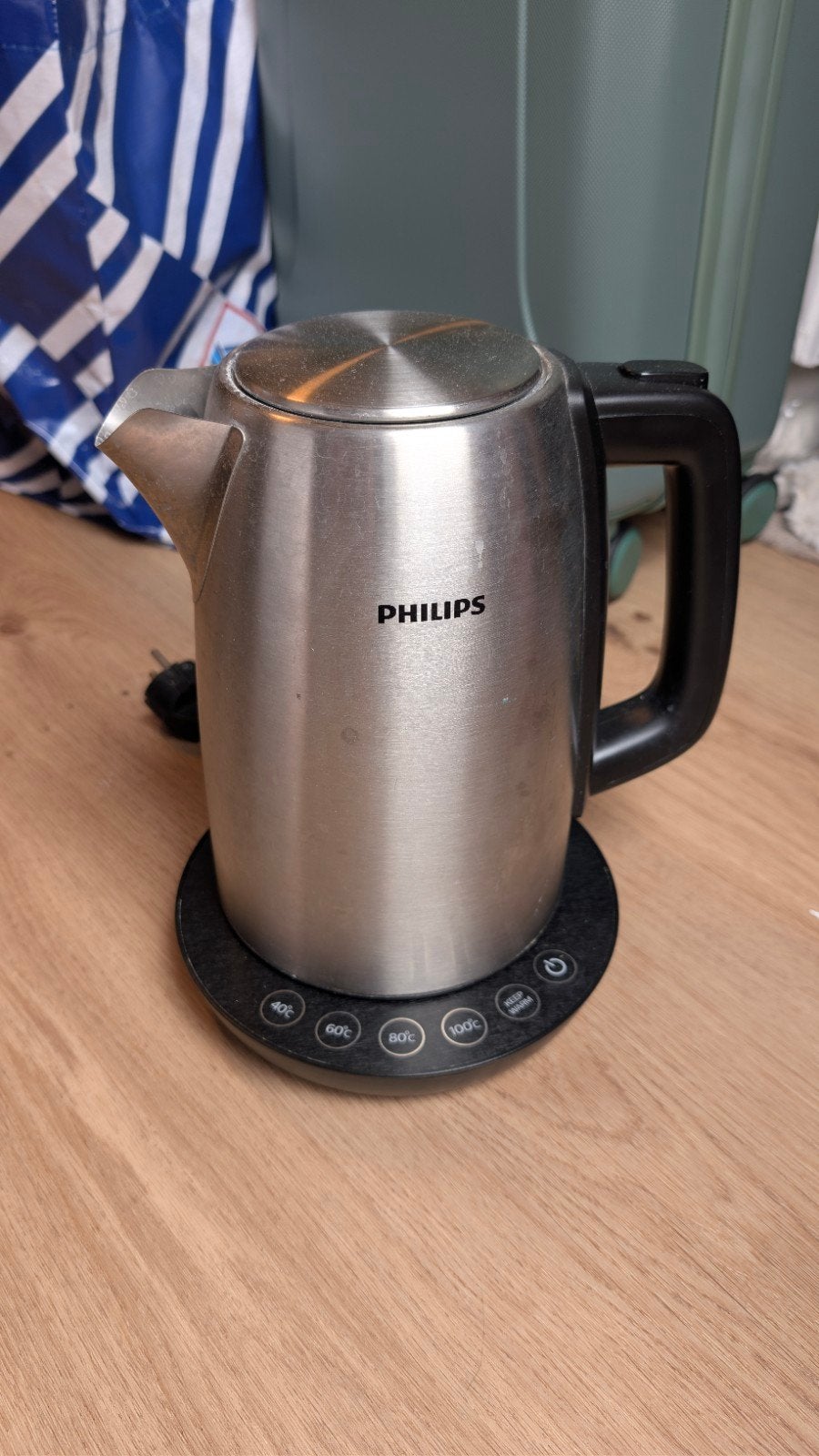 Philips HD9359/90 waterkoker met temperatuur instelling, 1 tot 2 liter, Ophalen of Verzenden