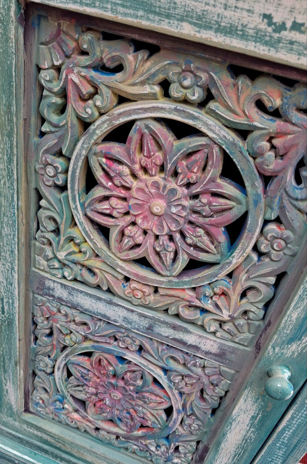 Shabby/Ibiza/Houtsnijwerk/Mandala/Kastje, Ophalen of Verzenden