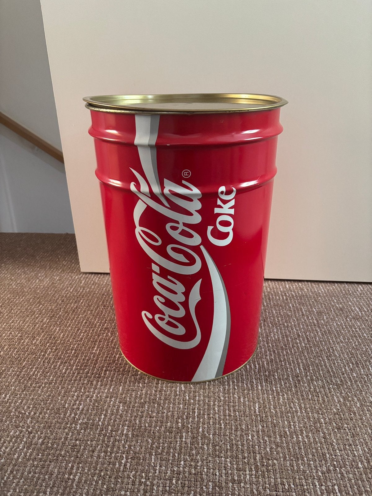 Coco Cola opbergblik 44 cm hoog, Ophalen of Verzenden, Gebruikt, Overige, Overige merken