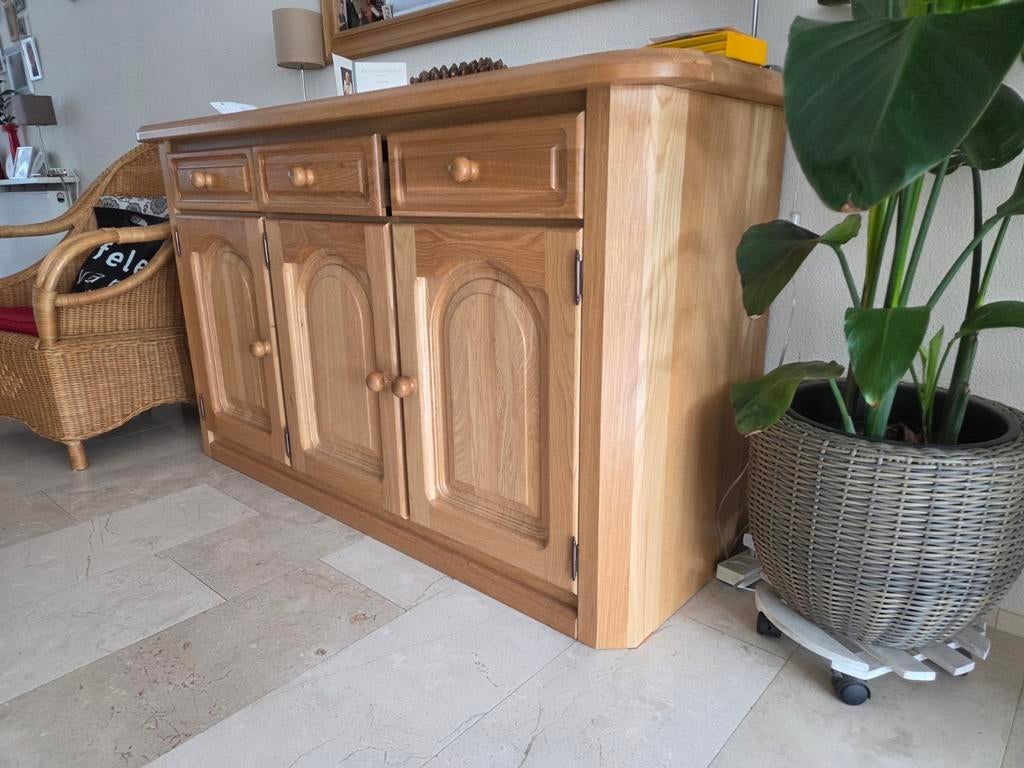 Te koop blank eiken Dressoir, Ophalen of Verzenden, Gebruikt, 50 tot 75 cm, 150 tot 200 cm
