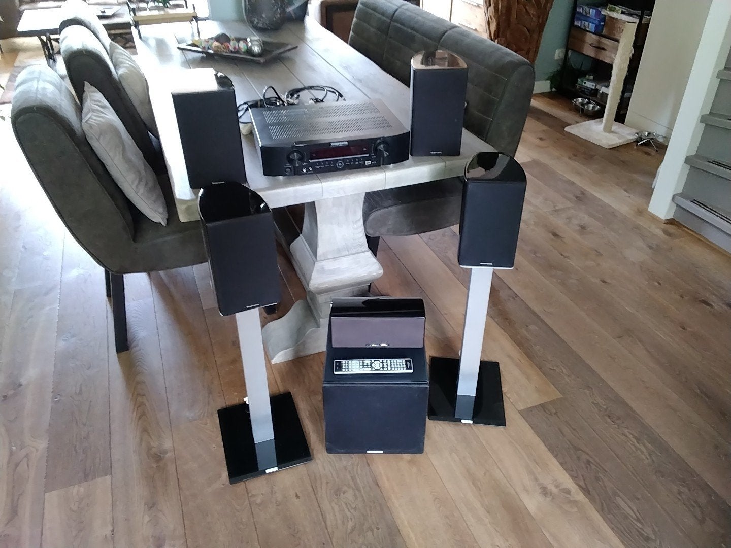 Marantz SR5003 AV Receiver met 5.1 Home Cinema Set, Gebruikt, 70 watt of meer, 5.1-systeem, Overige spelers