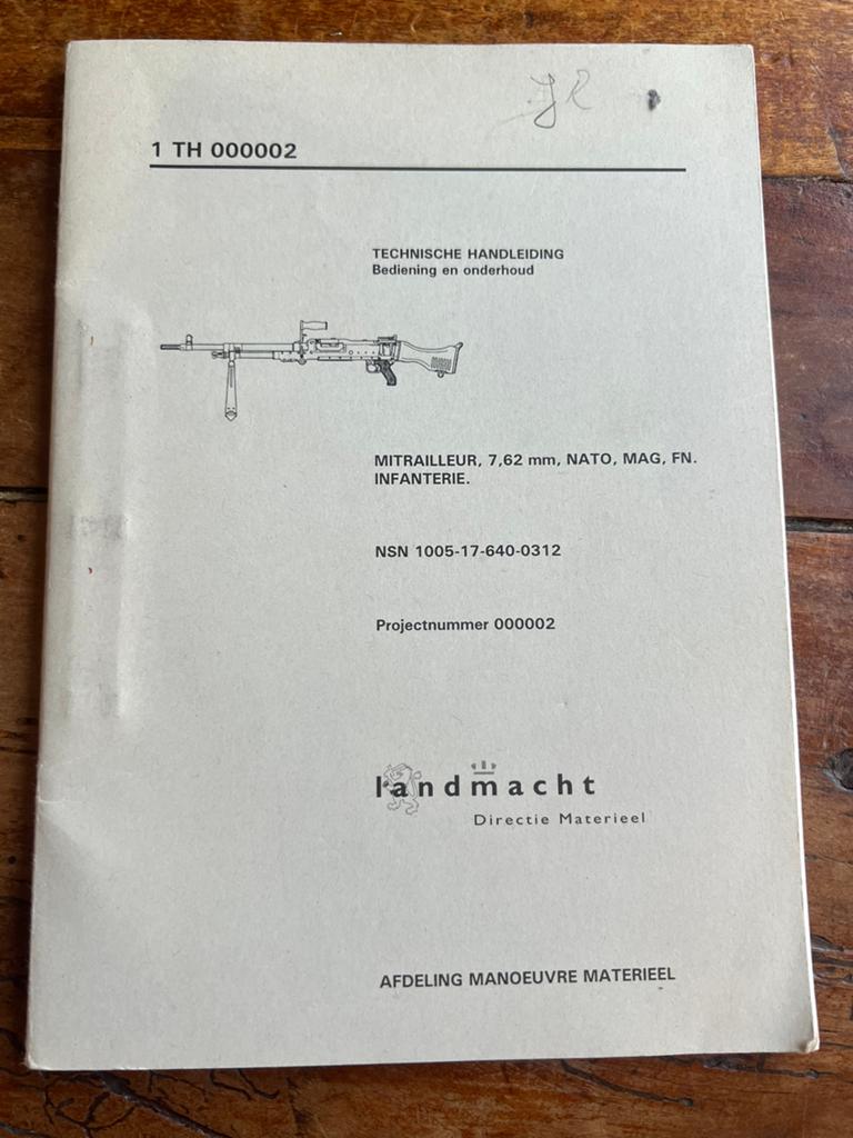 KL Defensie Techn handleiding voorschrift MAG mitrailleur, Verzenden, Nederland, Boek of Tijdschrift, Landmacht