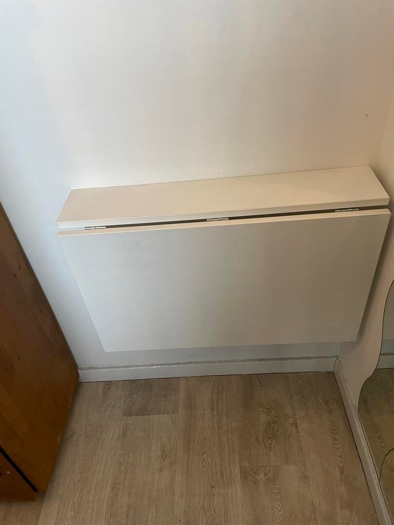 IKEA NORBERG Klaptafel voor wandmontage wit, Ophalen, 50 tot 100 cm, 50 tot 100 cm, Rechthoekig