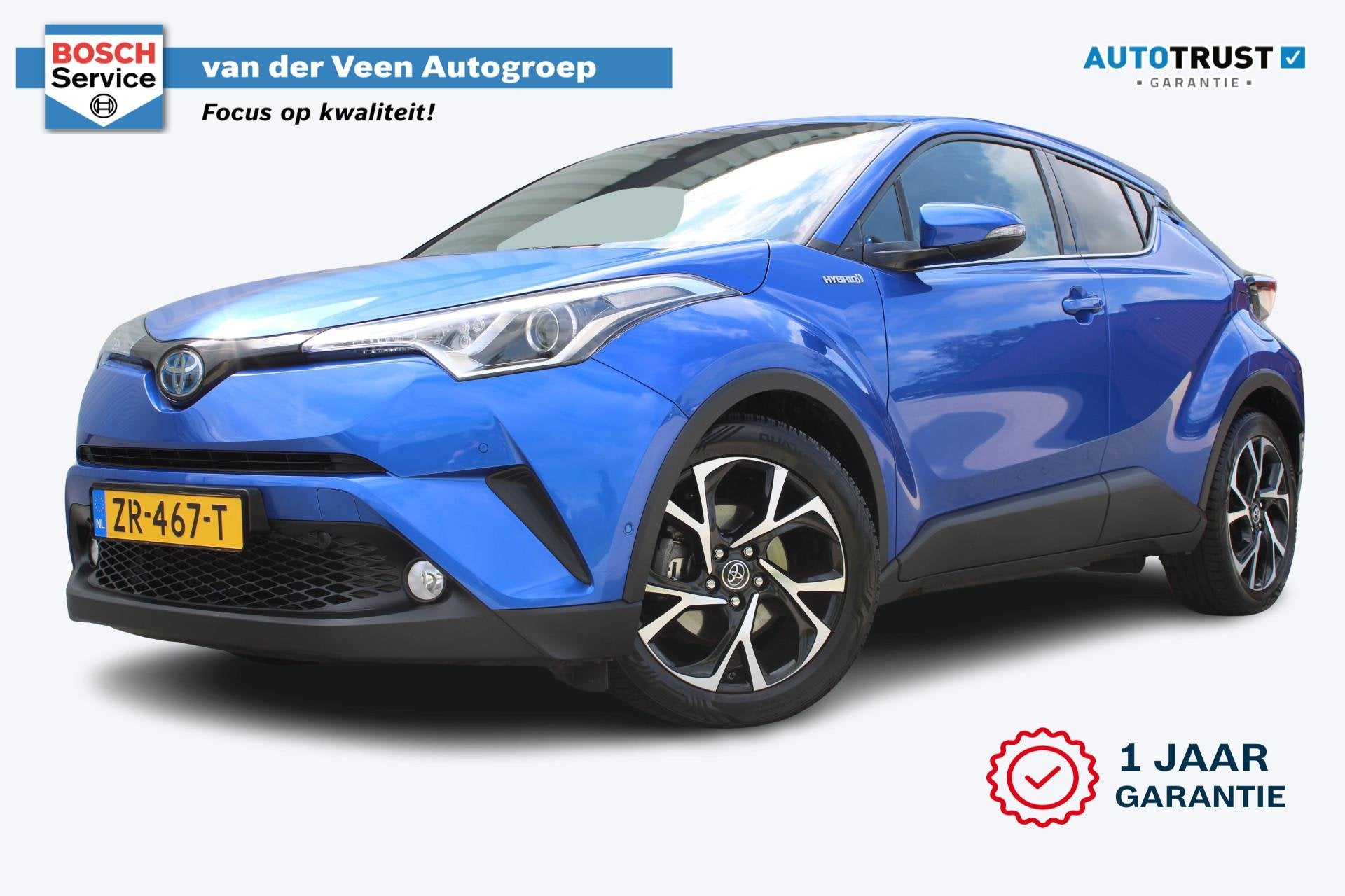 Toyota C-HR 1.8 Hybrid Style Ultimate | Incl. 12 maanden gar, Auto's, Stof, Euro 6, 4 cilinders, Blauw