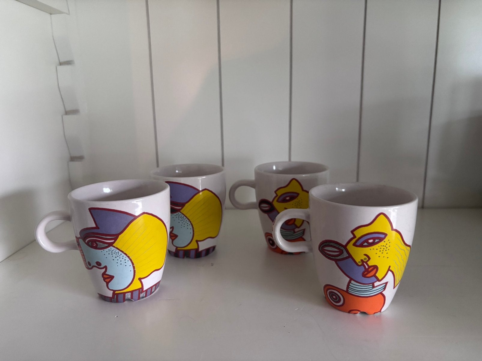 Douwe Egberts koffiekopjes Nicolai Carels, Ophalen of Verzenden, Zo goed als nieuw, Overige stijlen, Kop(pen) en/of Schotel(s)
