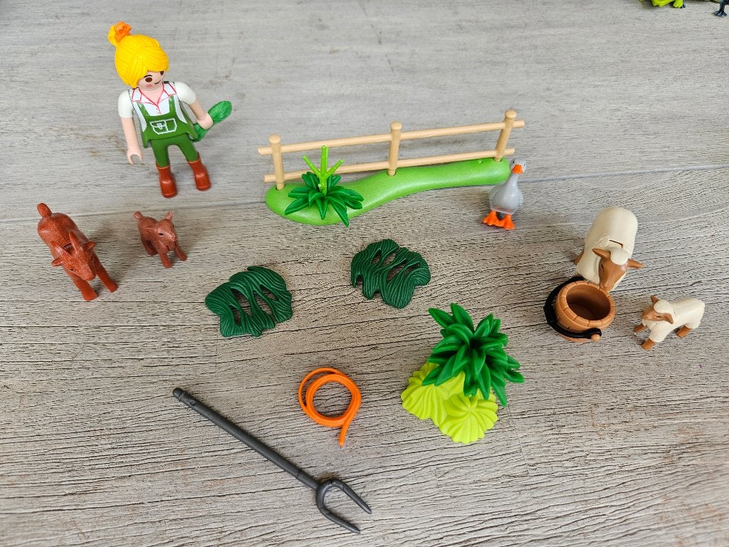 Playmobil boerin met weidedieren 70608, Complete set, Overige typen, Ophalen of Verzenden, Zo goed als nieuw