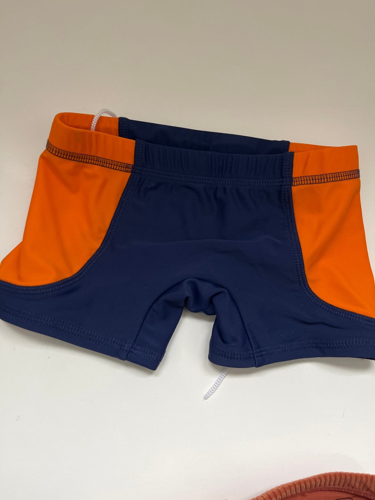 Jongens zwembroek maat 104 (4-5 jaar) blauw/oranje, Kinderen en Baby's, Ophalen of Verzenden, Zo goed als nieuw, Jongetje, Zwembroek