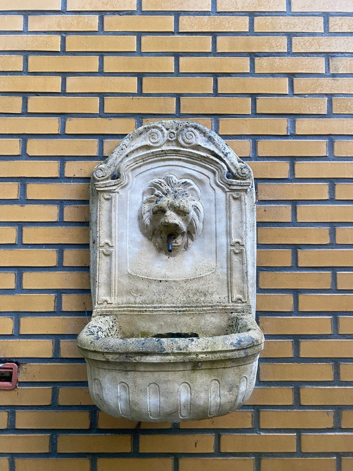 Mooi betonnen tuin ornament leeuw - waterfontein, Ophalen, Gebruikt, Beton, Dierenbeeld