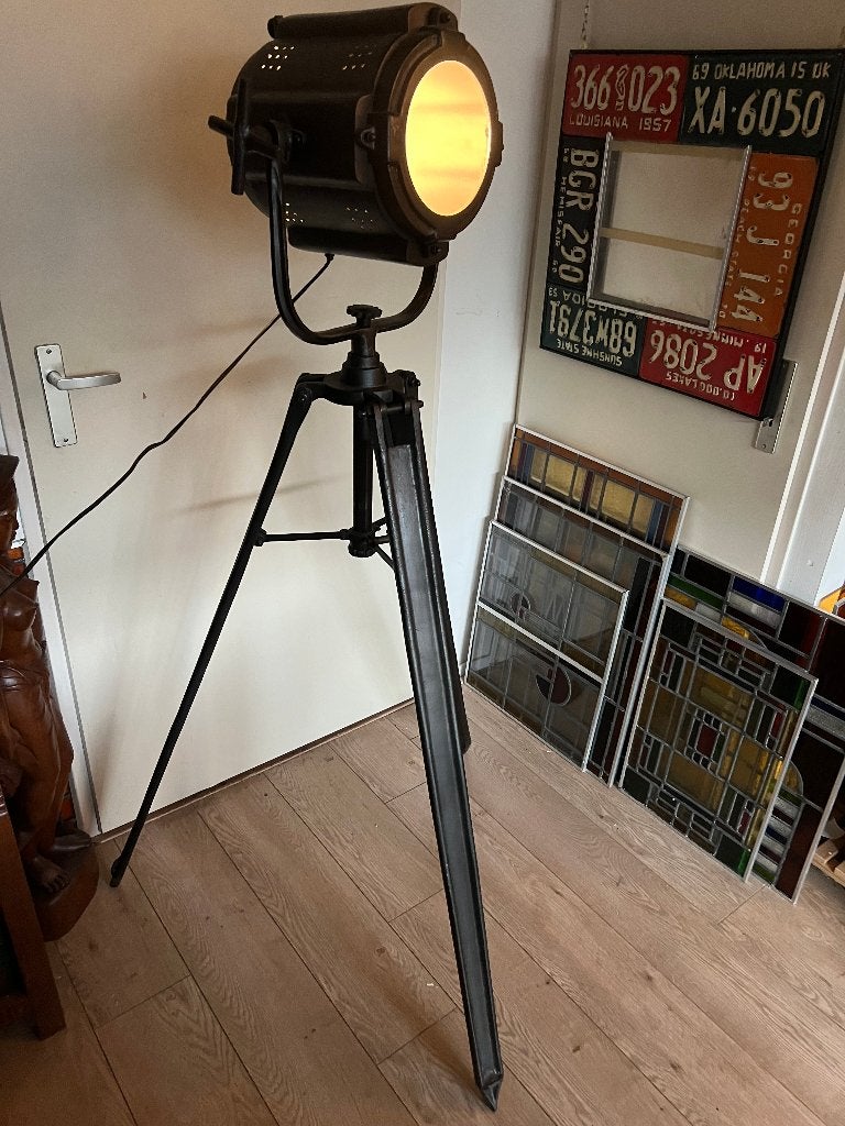 Robuust industrieel vintage staande lamp, Ophalen, Zo goed als nieuw, Industrieel Vintage, Metaal