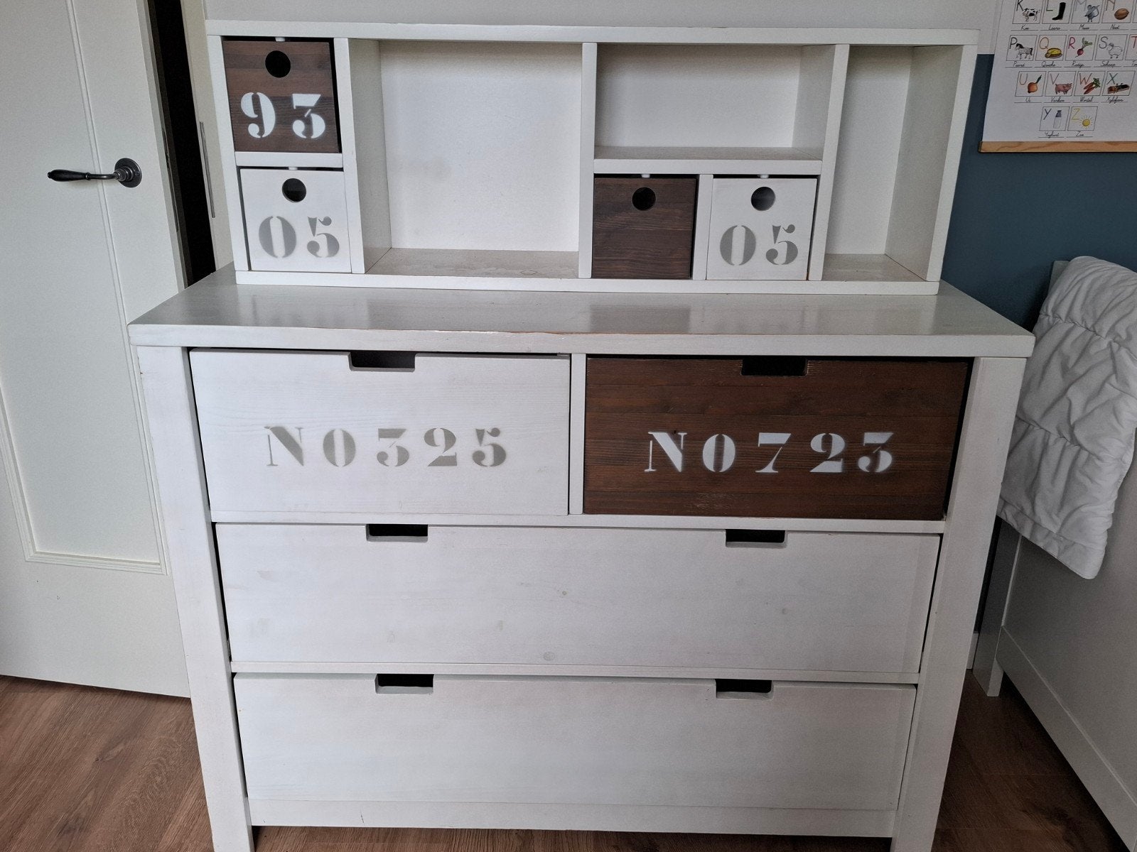 Commode met hangkastje, Ophalen, Gebruikt, 50 tot 70 cm, 100 cm of meer
