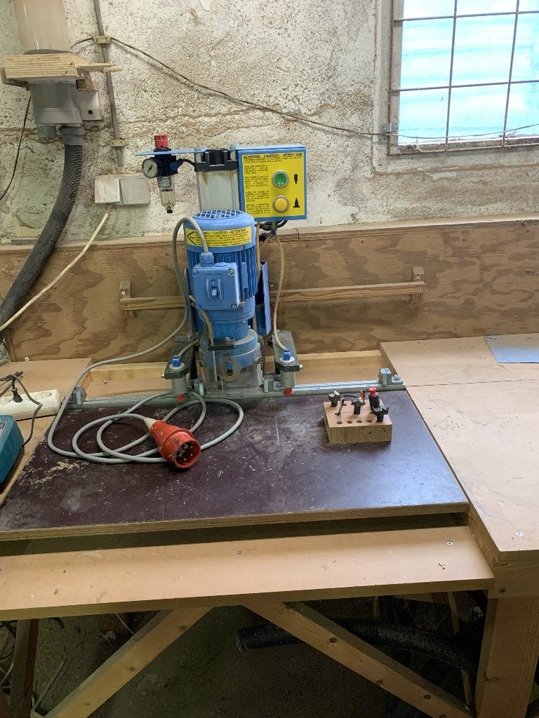 Hettich BlueMax Mini Type 3 Beslagboormachine, Doe-het-zelf en Verbouw, Gebruikt, Overige soorten, Elektrisch, Ophalen