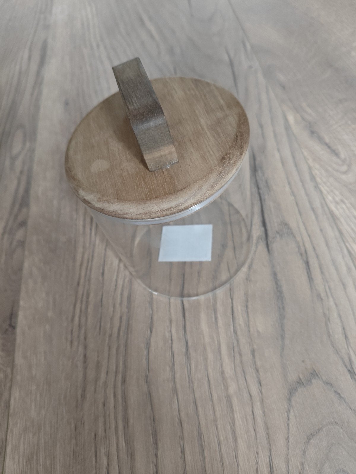 gezocht Glazen voorraadpot met houten deksel, Huis en Inrichting, Ophalen of Verzenden