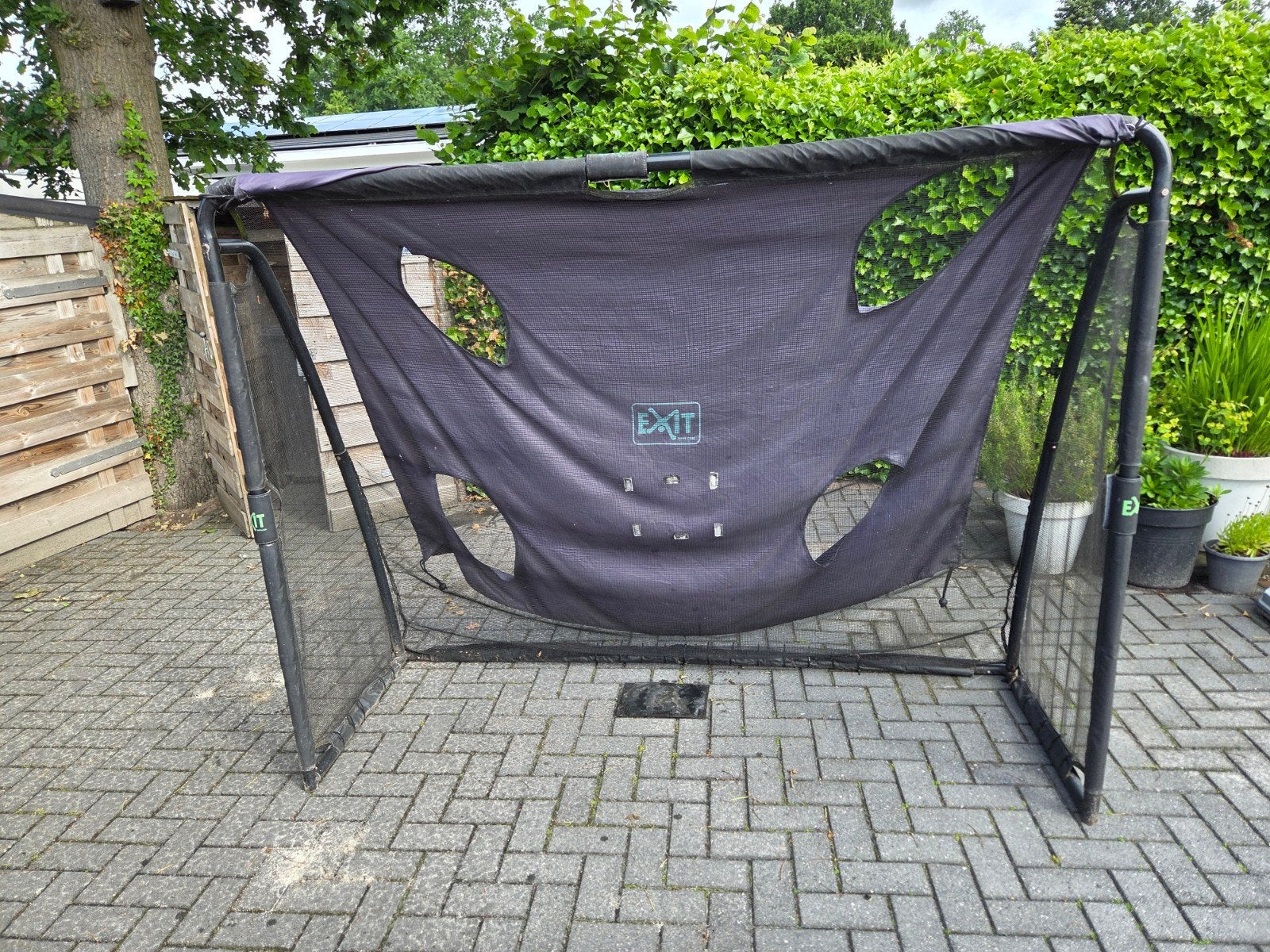 EXIT Voetbaldoel met schietdoek 2150×1700, Maat XS of kleiner, Ophalen, Gebruikt, Overige typen