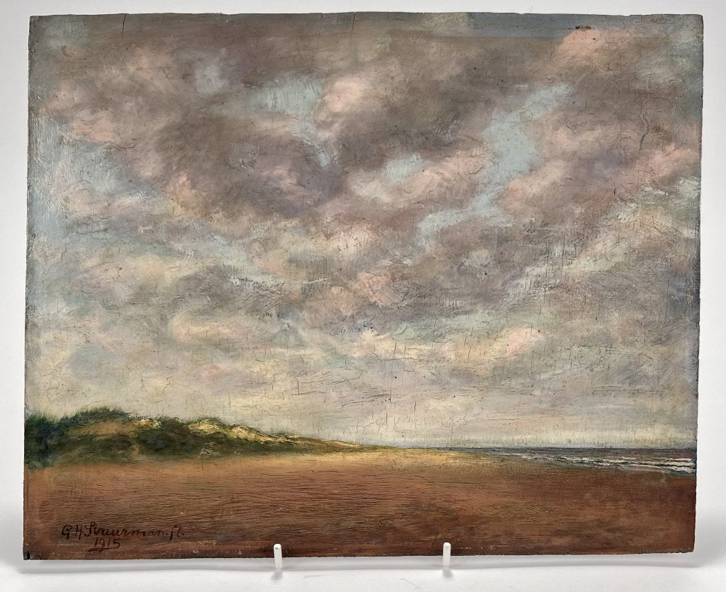 121. Olieverfschilderij, G.H. Streurman, 1915, Ophalen of Verzenden