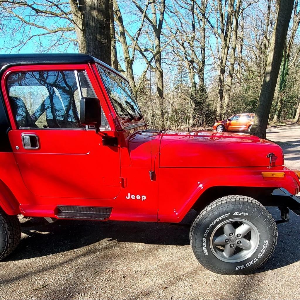 Jeep Wrangler Softtop 4.0 Cabriolet 1992 Rood, 657 kg, 4000 cc, Origineel Nederlands, Handgeschakeld