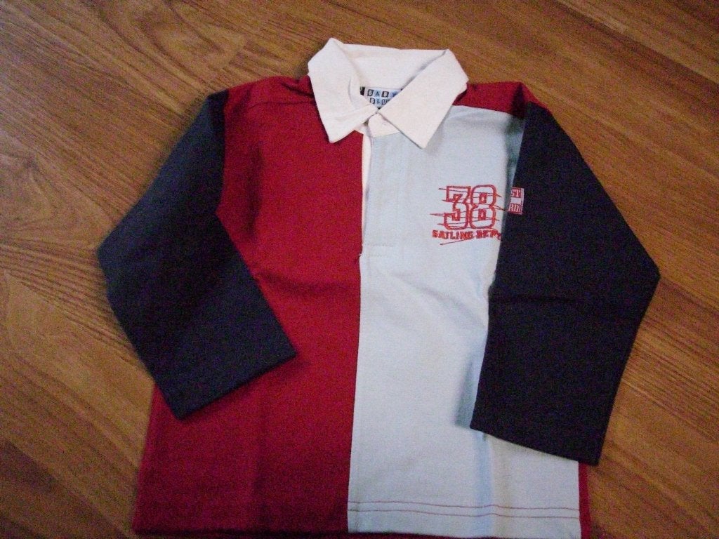 Rugby T-shirt maat 86 lang mouw, Jongetje of Meisje, Baby Blue, Ophalen of Verzenden, Zo goed als nieuw