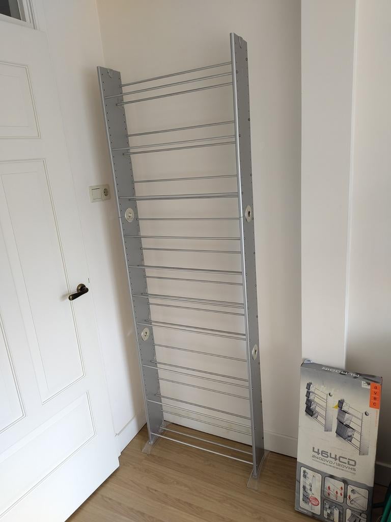 CD/DVD Rek, Zilverkleurig, Ruimte voor veel Discs, Ophalen, Gebruikt, 150 discs of meer, Metaal