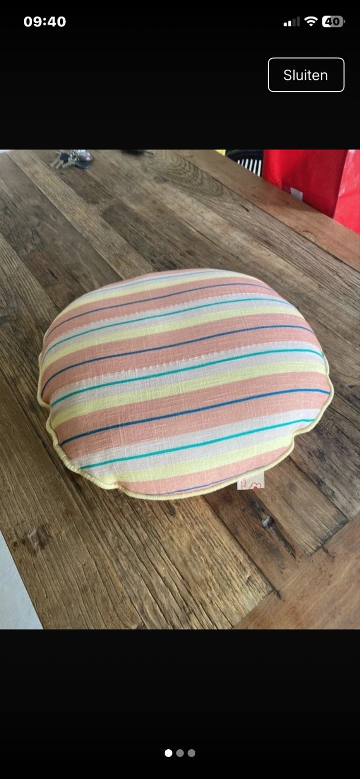 Rond kussen van Imbarro, past bij langwerpige kussens, Huis en Inrichting, Woonaccessoires | Kussens, Meerkleurig, Met print, Rond