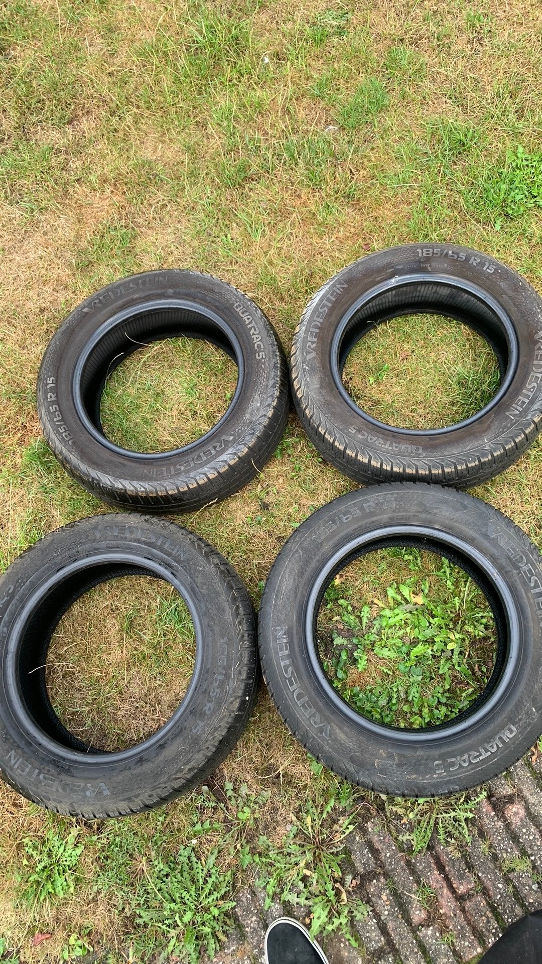 Vredestein Quatrac 5 all season 185/65/r15 4-6mm profiel, Ophalen, Gebruikt, 15 inch, 185 mm