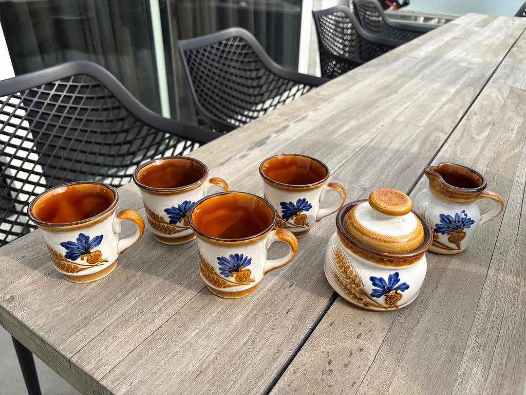 Schramberg Handgemalt Kornblume theeservies, Antiek en Kunst, Antiek | Keramiek en Aardewerk, Ophalen