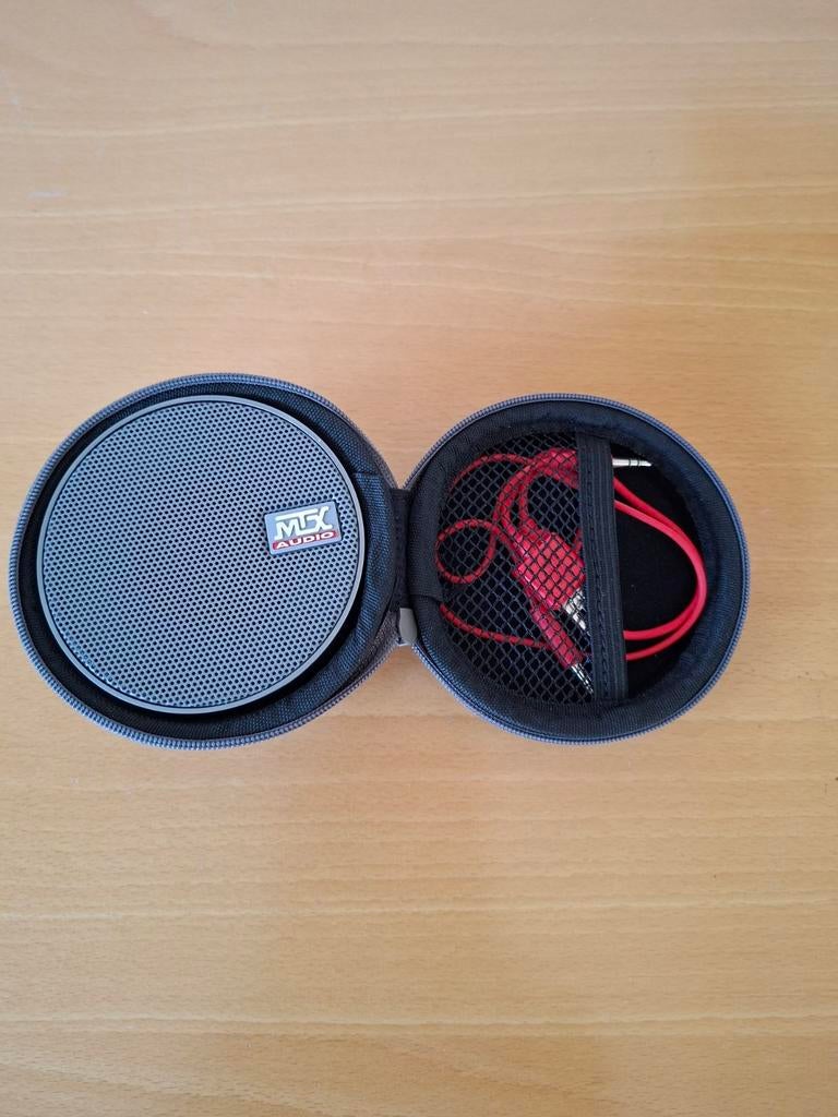 MSX Audio Draagbare Mini Speaker met Etui - Rood/Grijs, Audio, Tv en Foto, Luidsprekers, Zo goed als nieuw, Overige typen, Minder dan 60 watt
