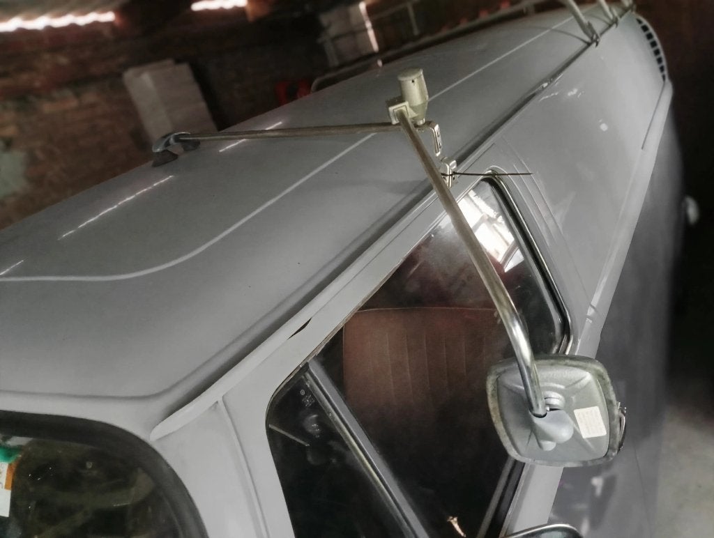 Oldtimer  caravan spiegel voor op dak.., Ophalen of Verzenden, Zo goed als nieuw