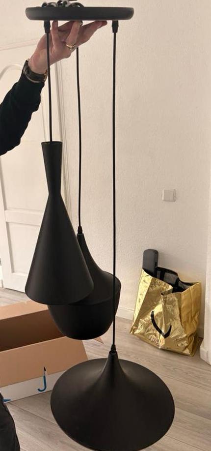 Hanglamp eettafel, Huis en Inrichting, Lampen | Hanglampen, Ophalen, Gebruikt, 50 tot 75 cm, Metaal