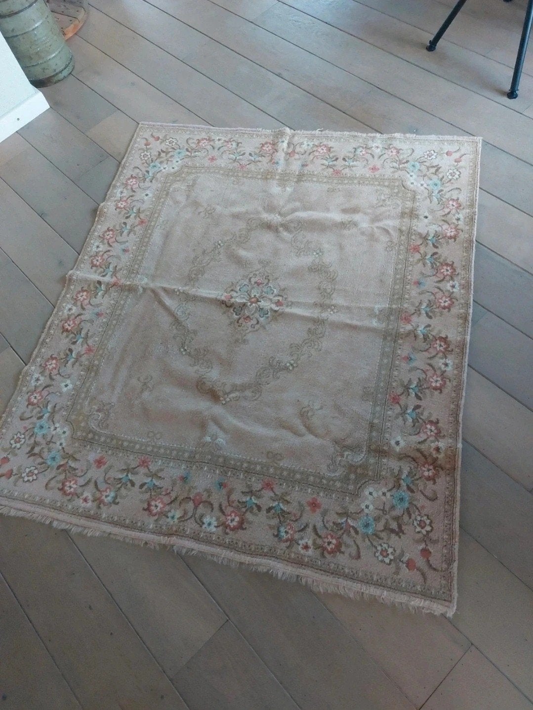 vintage retro vloerkleed/tafelkleed, Ophalen of Verzenden, Rechthoekig, 200 cm of meer