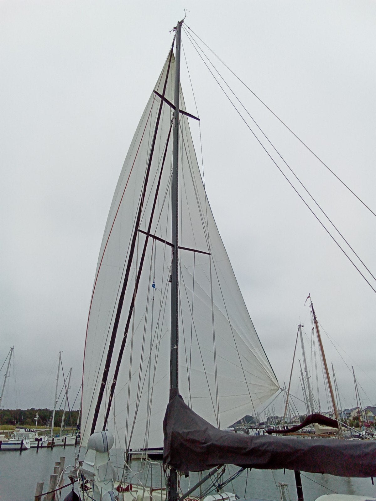 Spinaker, wit, wegens aanschaf van gennaker, Ophalen, 6 meter of meer, Gebruikt, Spinnaker