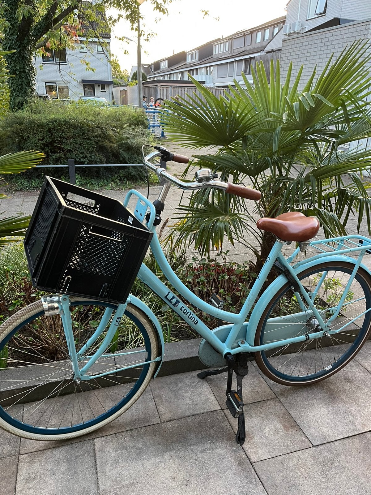 Blauwe u4 Cortina 28 inch damesfiets, Ophalen, Terugtraprem, Versnellingen, 56 cm of meer