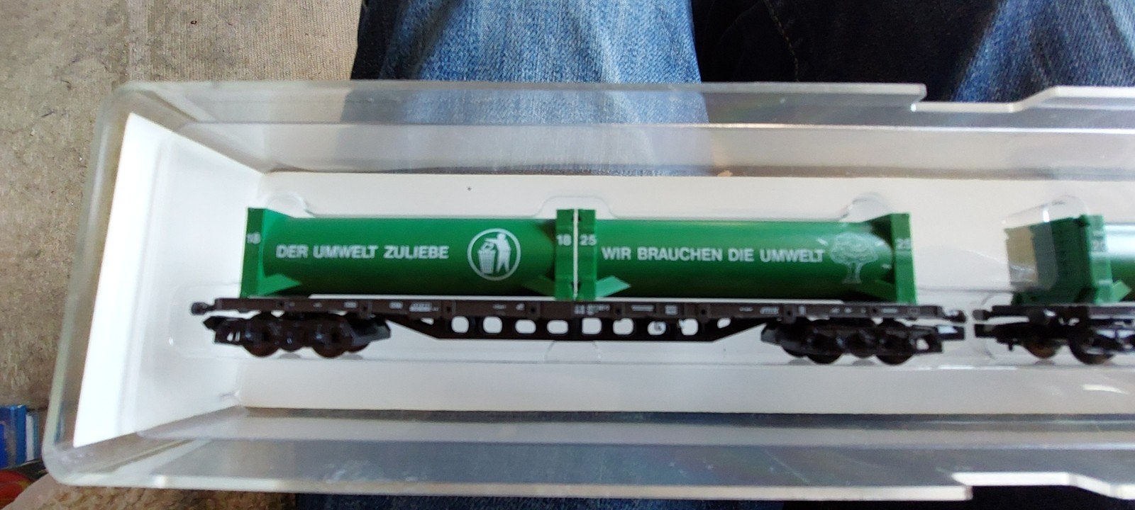 NLK 0805 MINITRIX 13854 CONTAINER WAGONS 1/160, Gelijkstroom, Trix, Wagon, Ophalen of Verzenden