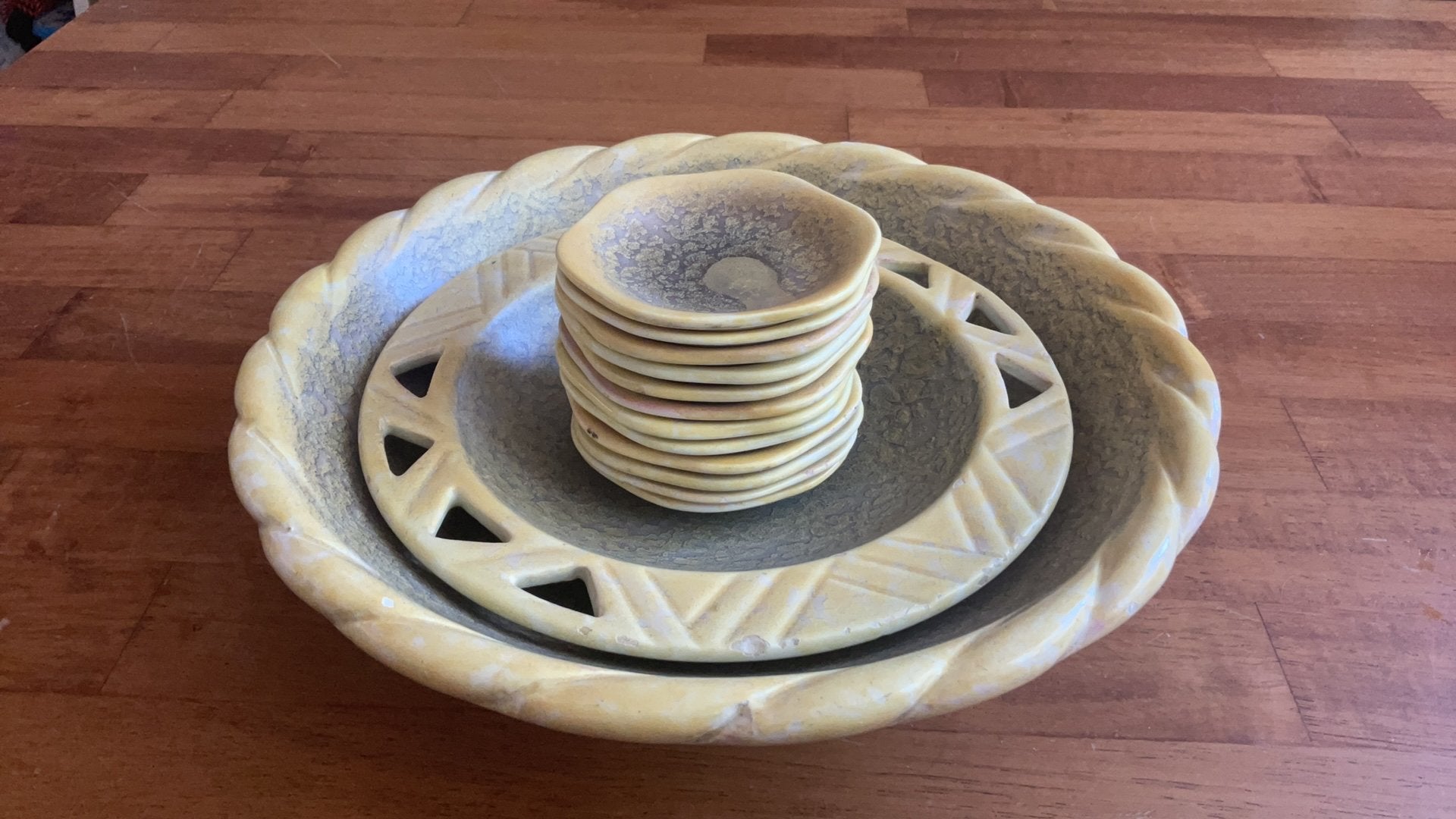 Vintage Schramberg Majolika Aardewerk Set - 14 Stuks, Ophalen of Verzenden