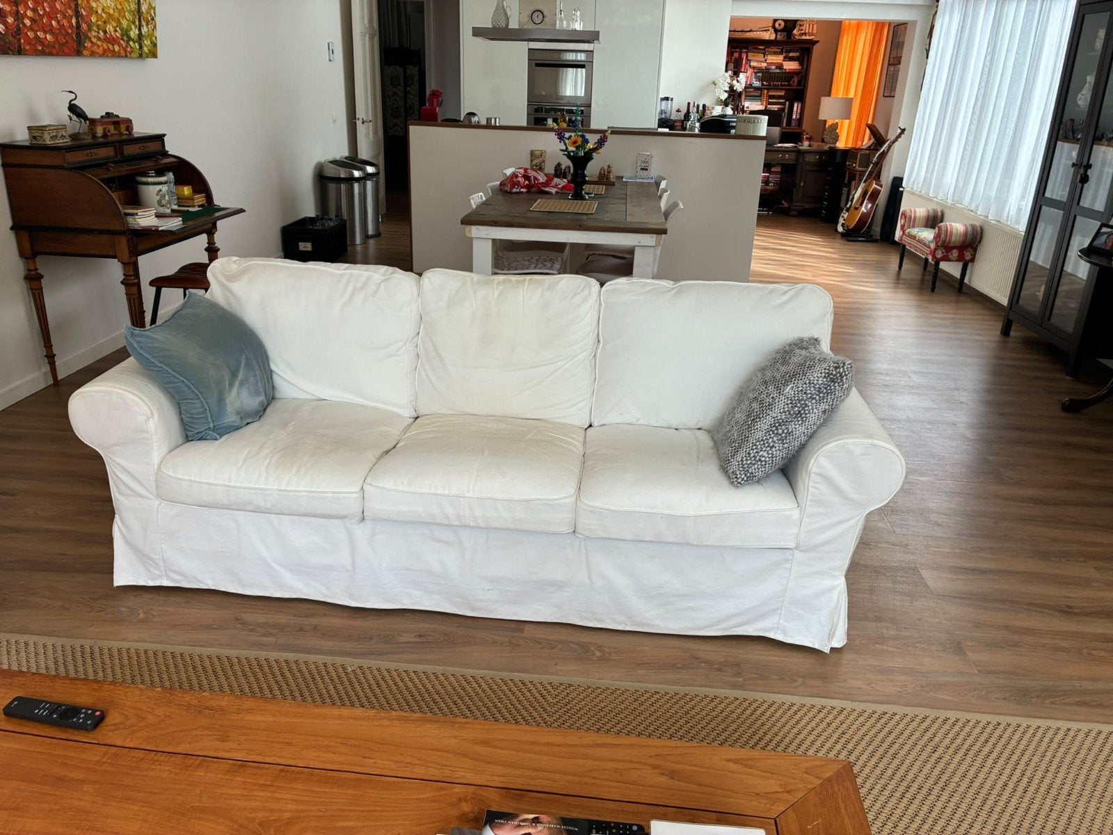 GRATIS 2 banken ikea met 1x nieuwe hoezen!, Huis en Inrichting, Ophalen, Gebruikt, 75 tot 100 cm, 200 tot 250 cm