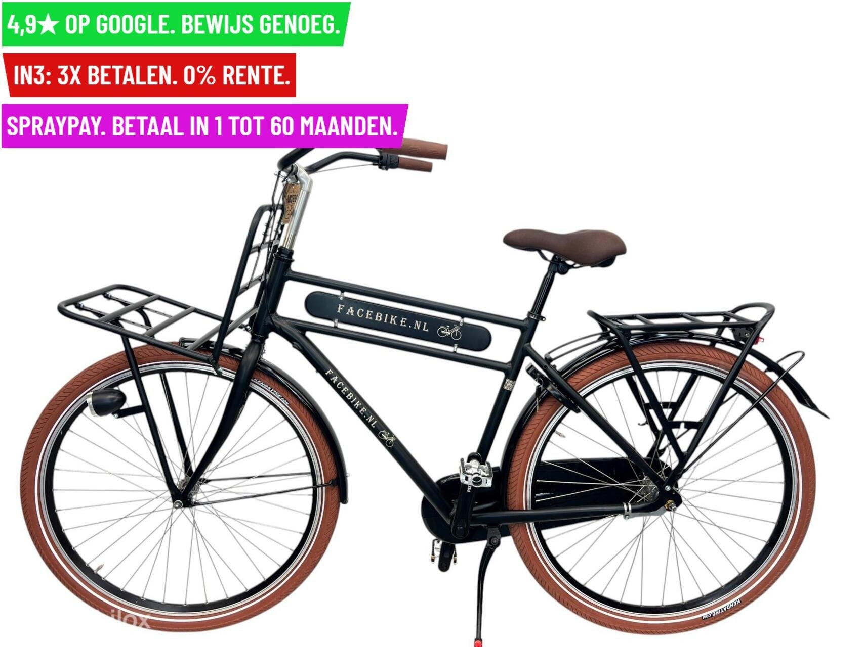 Herenfiets Facebike NL 29"/52cm/3ver - Garantie/Levering, Fietsen en Brommers, Fietsen | Heren | Herenfietsen, Overige merken