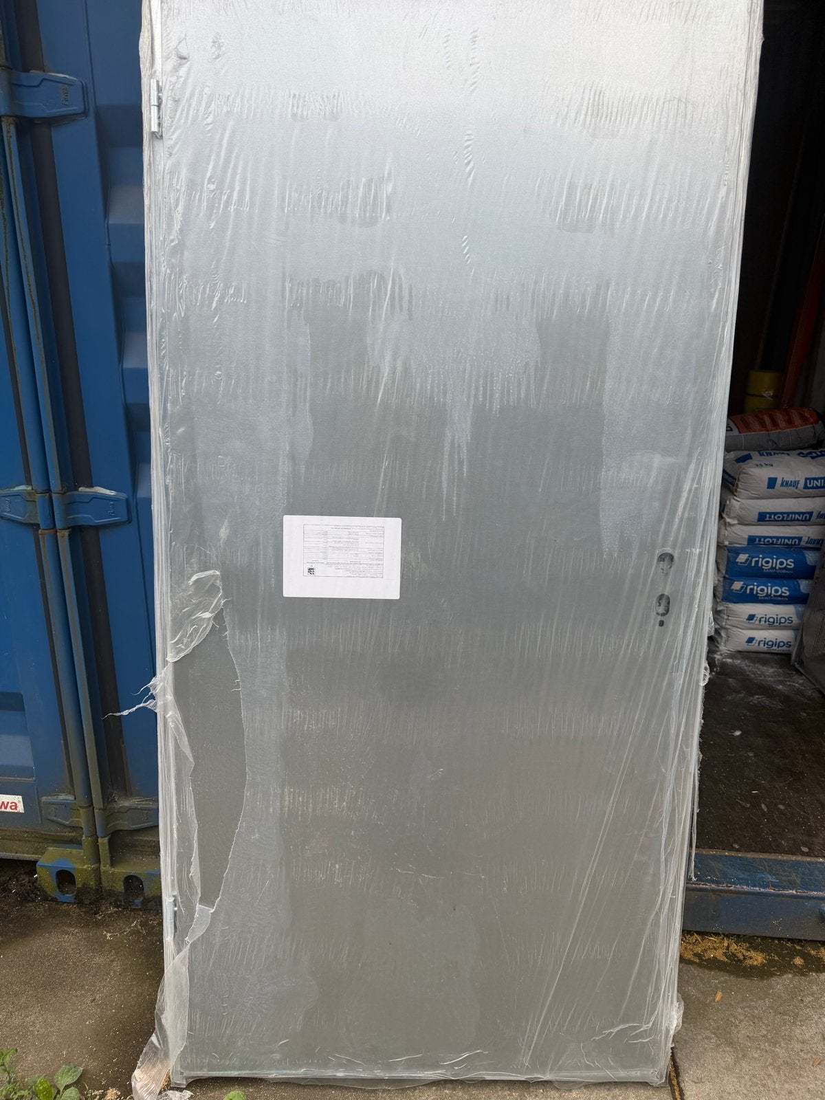 2x Nieuwe Hormann Stalen Deur met Kozijn 90x200 cm, Ophalen, 80 tot 100 cm, Nieuw, Buitendeur