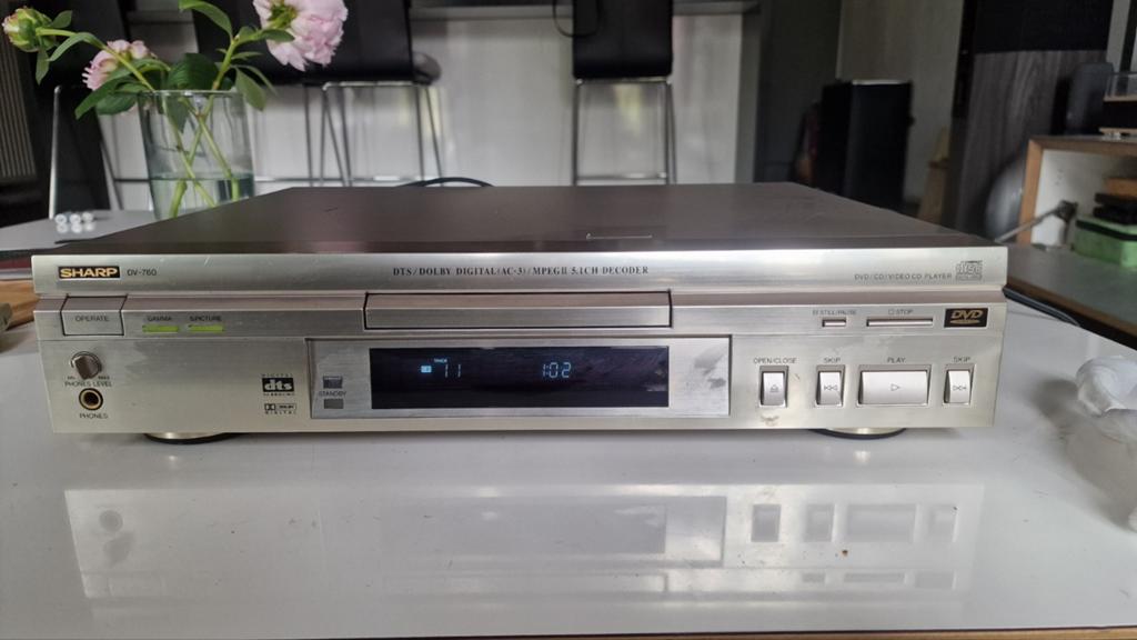 Sharp DV-760 DVD/CD Video Speler met Afstandsbediening, Ophalen of Verzenden, Gebruikt, Dvd-speler