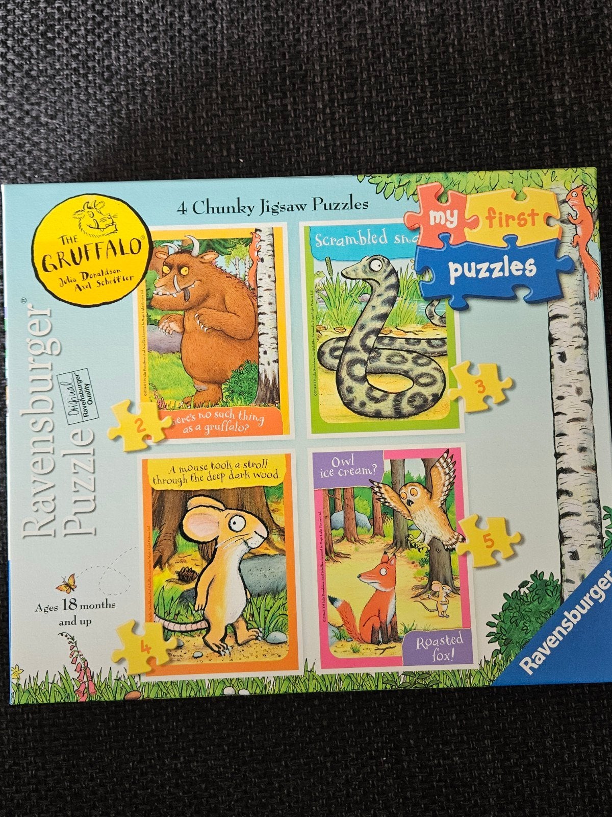 Ravensburger De Gruffalo Puzzels - 4 Chunky Jigsaw Puzzles, Ophalen of Verzenden, Minder dan 10 stukjes, Zo goed als nieuw, 0 tot 6 maanden