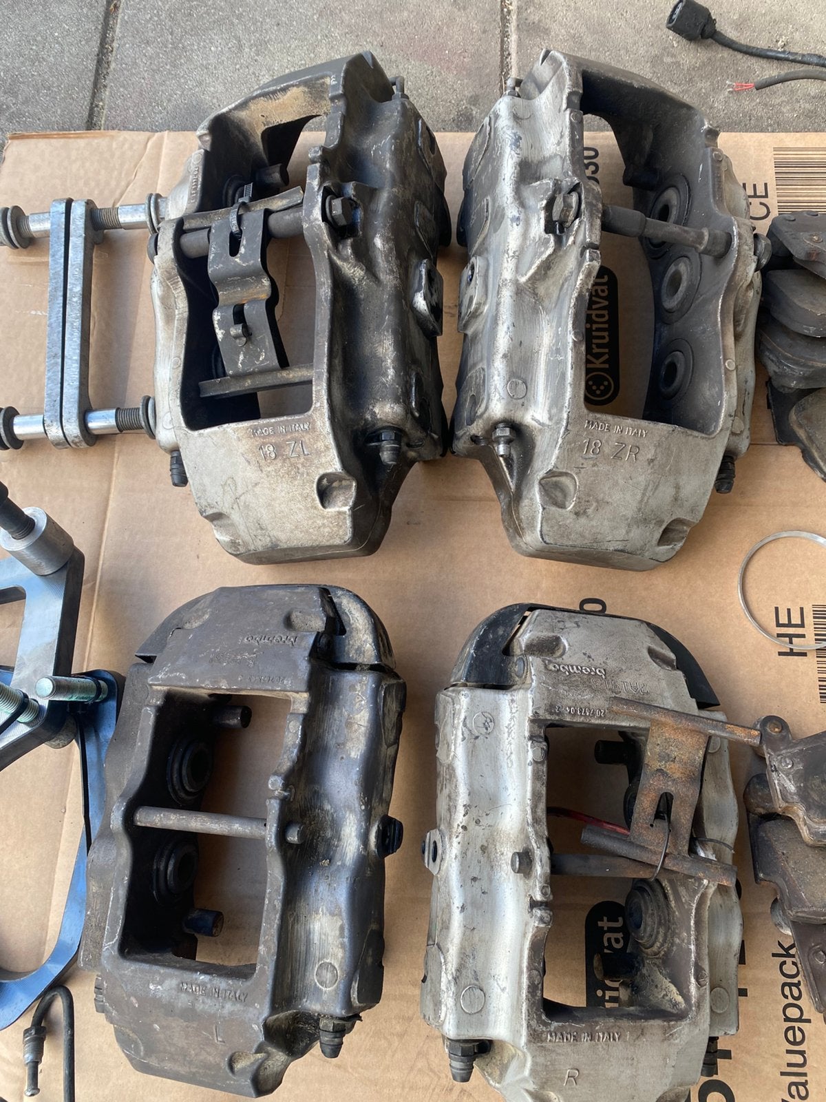 porsche cayenne z18 remklauwen met adapter, Ophalen of Verzenden, Porsche
